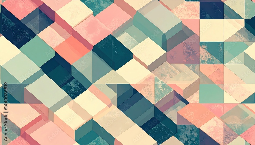Aufkleber dynamic geometric patterns abstract art digital design creative space aerial view modern aesthetics
