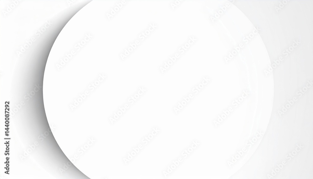 Poster creating minimalist art white circle on blank canvas studio setting digital artwork modern aesthetic