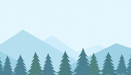 Fototapeta premium Nature landscape mountain range digital illustration serene environment panoramic view tranquil concept