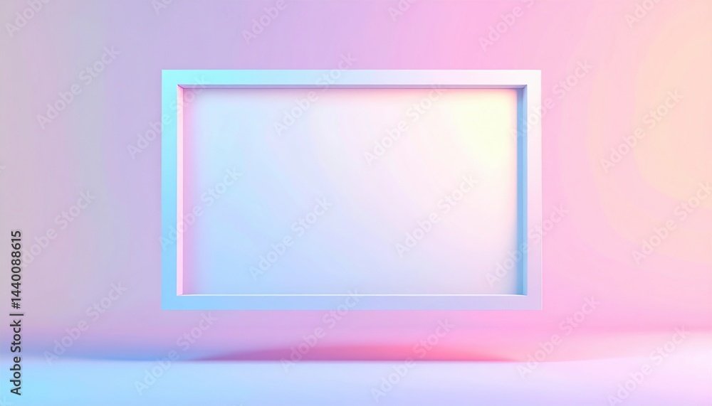 Poster creative digital frame displaying abstract art modern studio space graphic design minimalist environ
