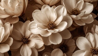 Abstract beautiful seamless spring flowers background wallpaper, graphic resource