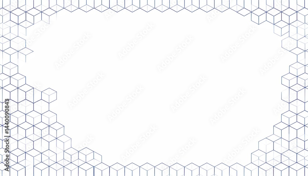 Poster creating innovative hexagonal patterns in graphic design studio environment digital art abstract vie
