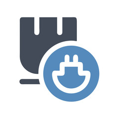 Outage Box with Power Plug Symbol, Energy Saving, Power, Electricity Concept