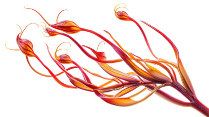 Vibrant floral design with colorful petals. transparent background