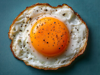 A perfectly fried egg with pepper