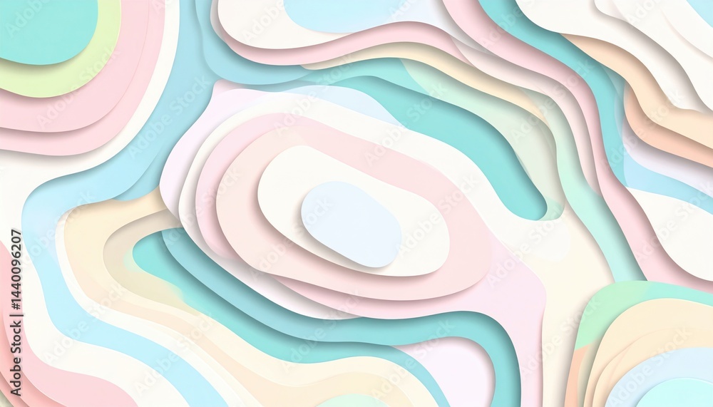 Poster exploring abstract paper layers digital space graphic design minimalist environment top-down view ar