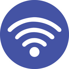 Wifi icon in Circle, Internet concept at home or at work, Icon for the site, Illustration of wifi icon.
