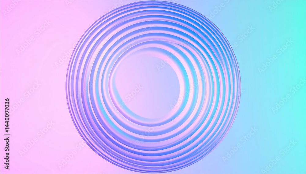 Poster dynamic rippling circular patterns digital art modern design abstract concept soft gradient backgrou