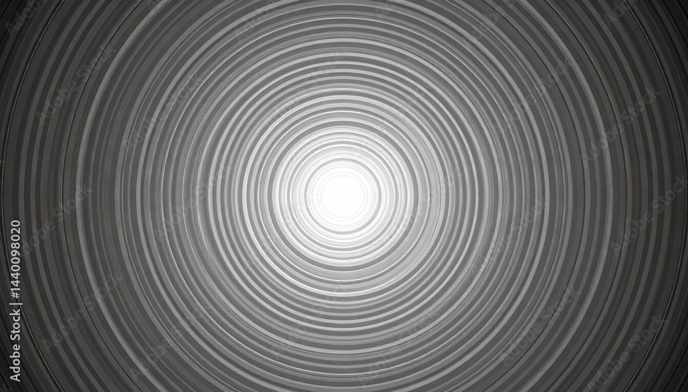Poster cascading ripple effect abstract art digital creation monochrome environment centered perspective vi