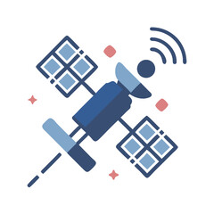 Satellite Icon for Telecommunication, Space Exploration, and Technology Concepts