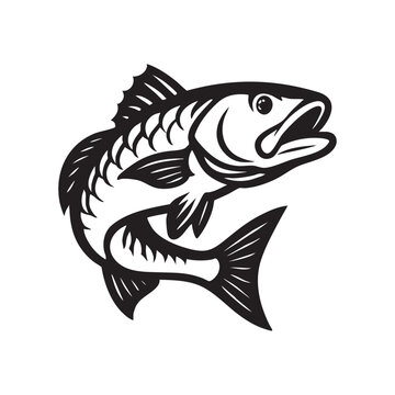redfish mascot logo vector 