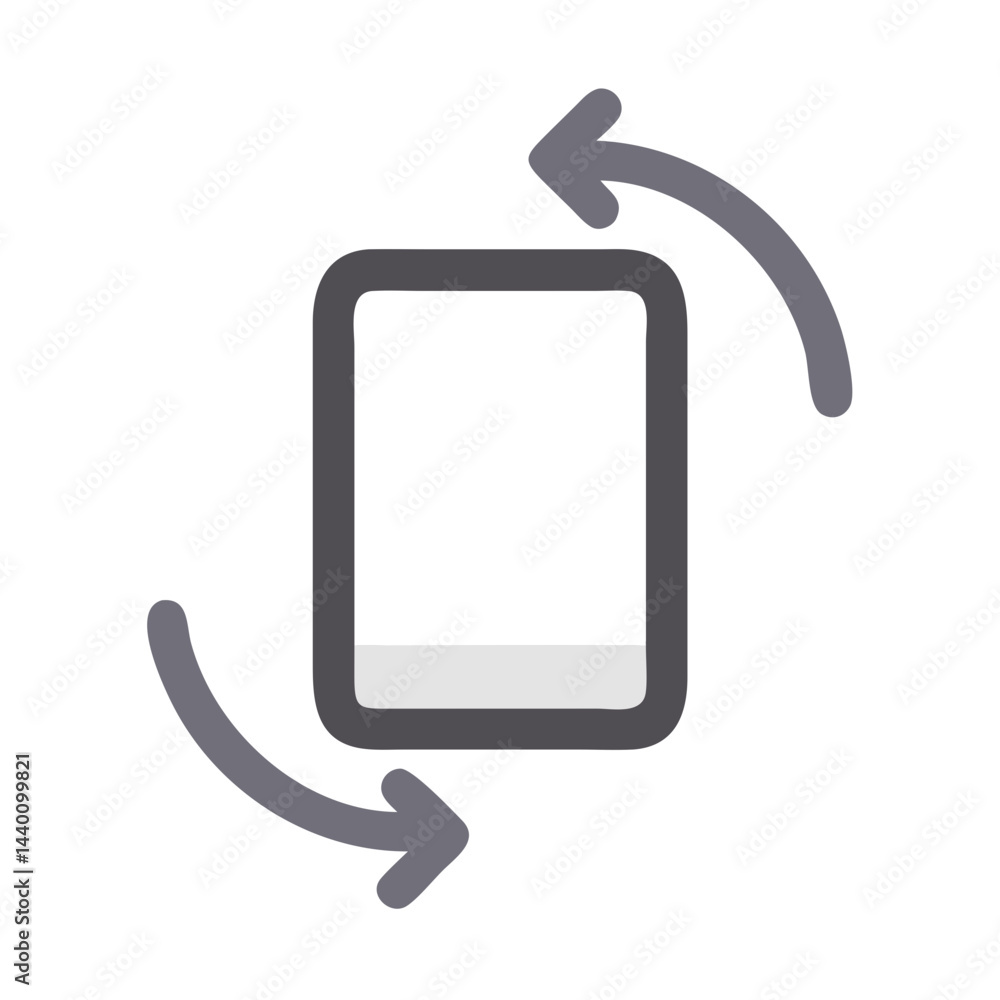 Poster auto rotate icon: screen orientation change, lock, and mobile device