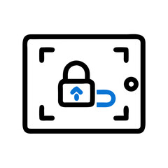 Blue Arrow Up and Curve Directional Sign on Black Background