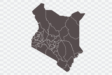 Kenya Map Minimalist  High-Quality PNG  Ash Color on Transparent Background Perfect for presentations infographics educational materials and graphic design projects