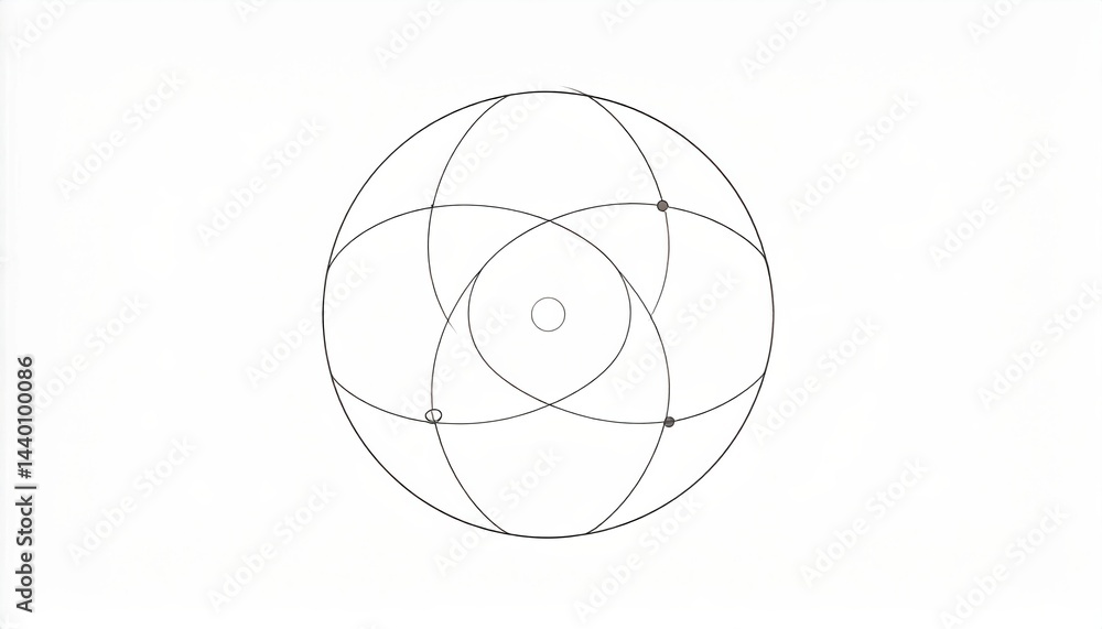 Poster geometric design patterns abstract art digital illustration minimalist environment top-down view cre