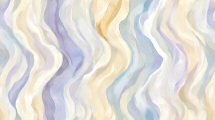 A painting of a wave with a blue and white background