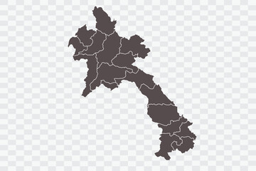 Laos Map Minimalist  High-Quality PNG  Ash Color on Transparent Background Perfect for presentations infographics educational materials and graphic design projects
