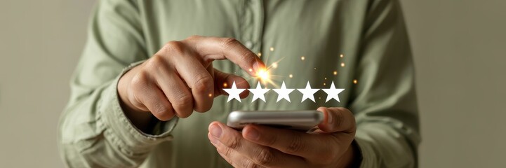 Positive feedback given through a mobile device.