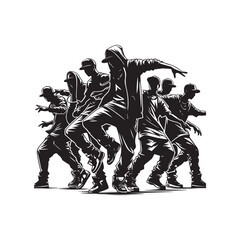 Hip Hop Dancers Vector (7).eps