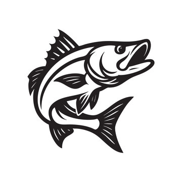 snook mascot logo vector 