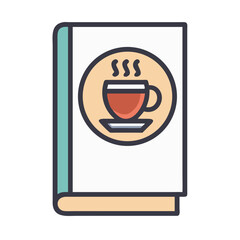 Coffee Recipe Book Vector Icon Illustration for Café and Food Blogs