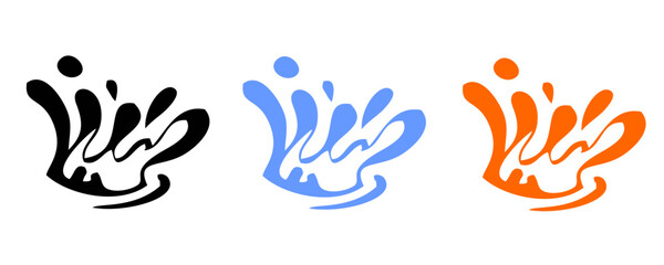 Bubble icons set. Soap foam symbols. Oxygen bubble, fizzy drink icon. Bubbles outline vector icons