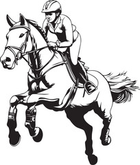 Fototapeta premium horse and rider