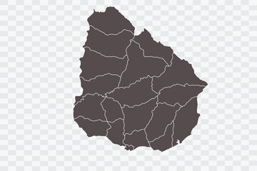 Uruguay Map Minimalist  High-Quality PNG  Ash Color on Transparent Background Perfect for presentations infographics educational materials and graphic design projects