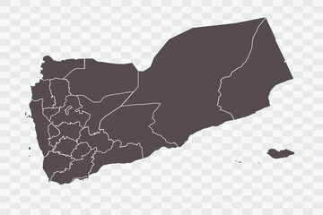 Yemen Map Minimalist  High-Quality PNG  Ash Color on Transparent Background Perfect for presentations infographics educational materials and graphic design projects
