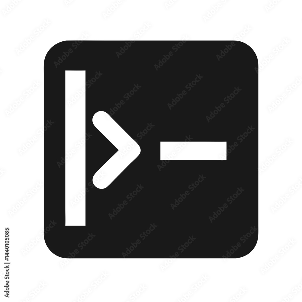 Aufkleber black terminal command line interface symbol illustration - it and programming