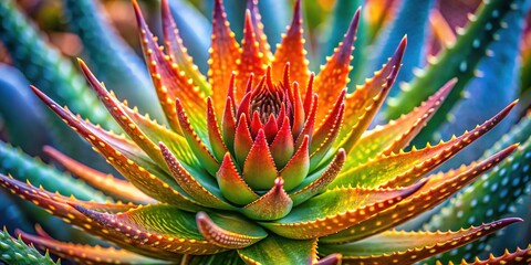 Obraz premium Aloe Vera Flower Bloom Closeup Nature