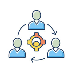 Teamwork and Collaboration: Business Process Management and Workflow Optimization Icon
