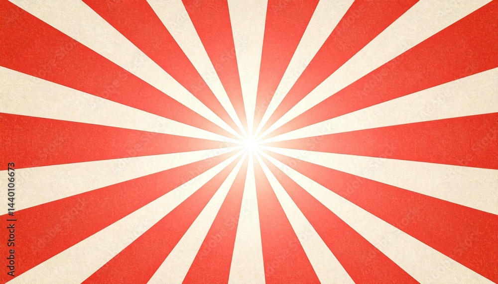 Poster dynamic red and white burst background graphic design visual art studio environment abstract concept