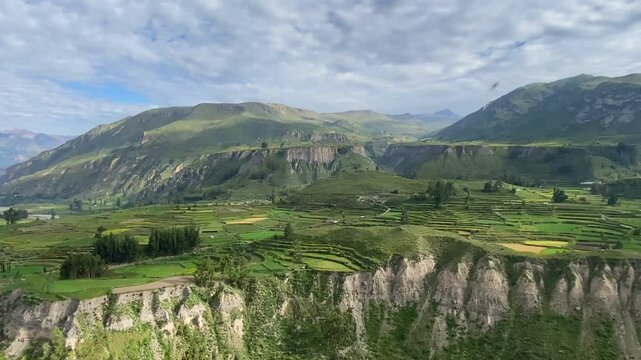 Colca Canyon, a river canyon in southern Peru famed as one of the world's deepest