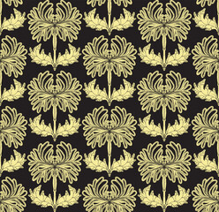 Vintage ornamental print inspired by traditional motifs. Scandinavian style, ethnic motifs