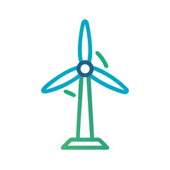 Modern Wind Turbine Icon: Sustainable Energy, Eco-Friendly Power, Clean Resource