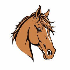 horse head vector isolated on white