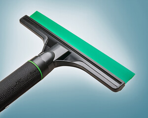 window squeegee with rubber squeegee blade. Isolated 3D rendering on a clear backdrop