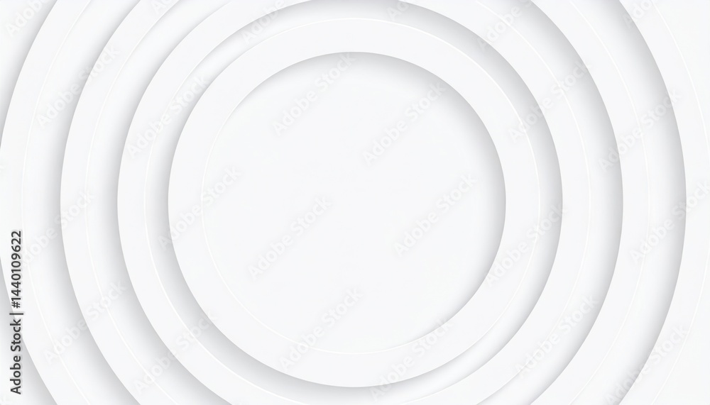 Aufkleber abstract white circular design digital space graphic elements clean environment top-down view modern