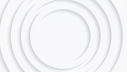 Abstract white circular design digital space graphic elements clean environment top-down view modern concept for branding