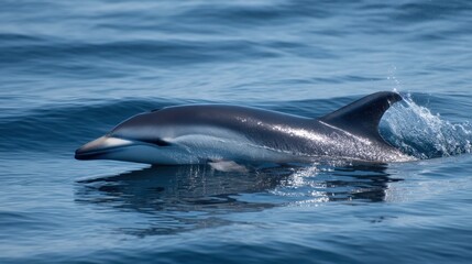 Fototapeta premium Dolphin Grace: A Striking Marine Mammal Portrait