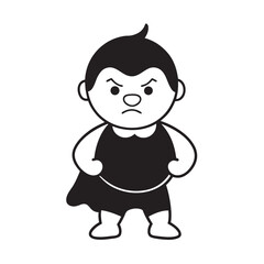 Angry baby puffed cheeks and clenched hands