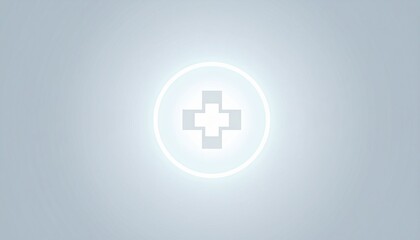 Obraz premium Health symbol illuminated in ethereal glow digital design modern aesthetic abstract view wellness concept