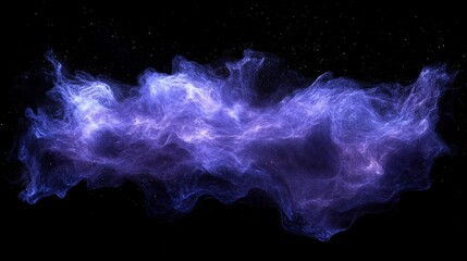 Obraz premium A purple cloud of smoke with stars in the background