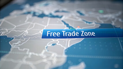 Global Economy Globalization Economic Integration Free trade zone concept global map showing economic integration