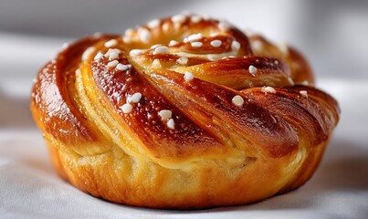 Sweet swirl bread, golden brown