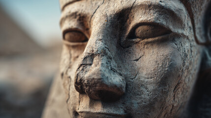 Ancient stone sculpture showcasing intricate details  