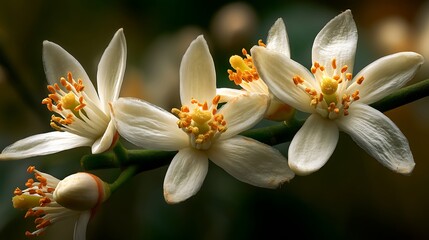 Naklejka premium Delicate white blossoms on a branch (3)