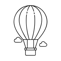 Obraz premium hot air balloon icon, hot air balloon line art - simple line art of hot air balloon, perfect for hot air balloon logos and icons