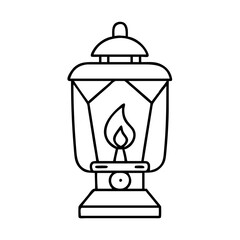 lantern with eerie glow icon, lantern with eerie glow line art - simple line art of lantern with eerie glow, perfect for lantern with eerie glow logos and icons